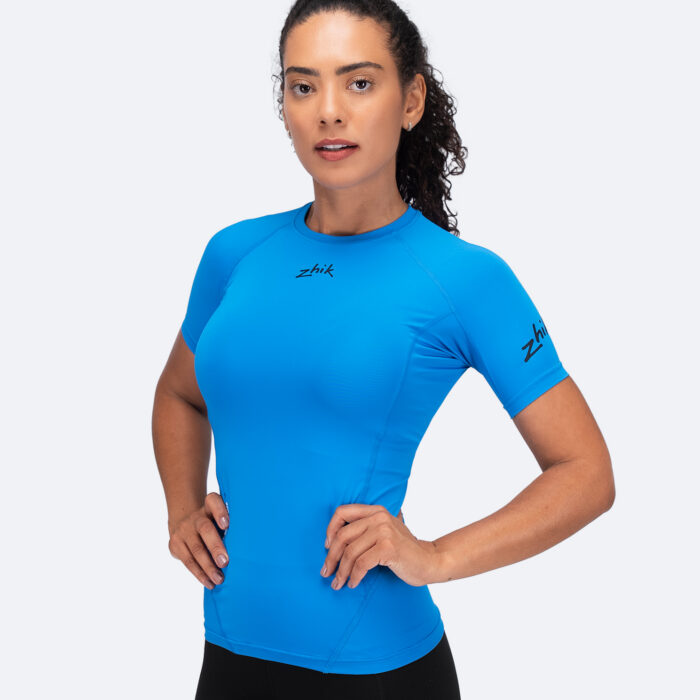 Naiste EcoSpandex lühikeste varrukatega top