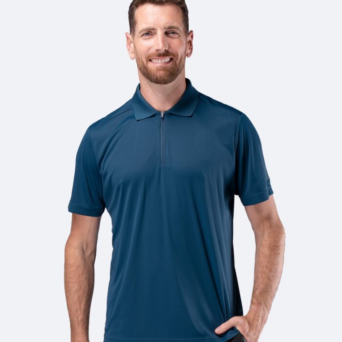 Meeste UVActive lukuga lühikeste varrukatega spordipolo