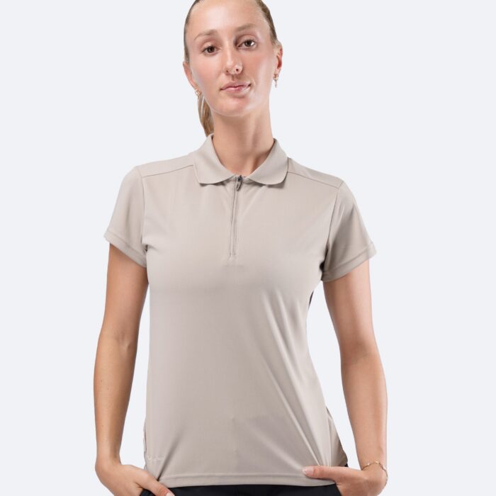 Naiste UVActive lukuga lühikeste varrukatega spordipolo