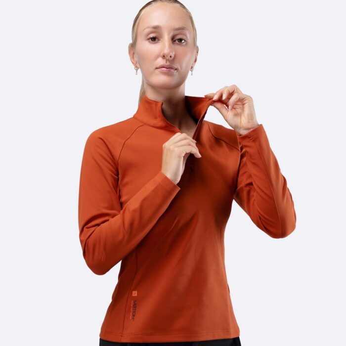 Naiste Motion 1/4 Zip pikavarrukaline särk