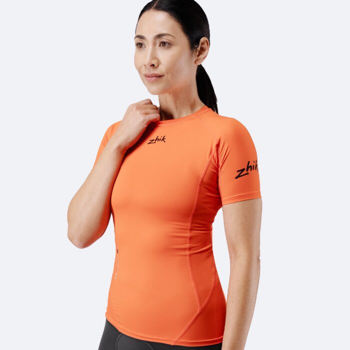 Naiste EcoSpandex lühikeste varrukatega top