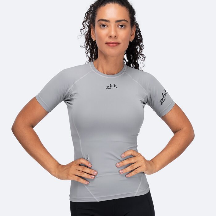 Naiste EcoSpandex lühikeste varrukatega top